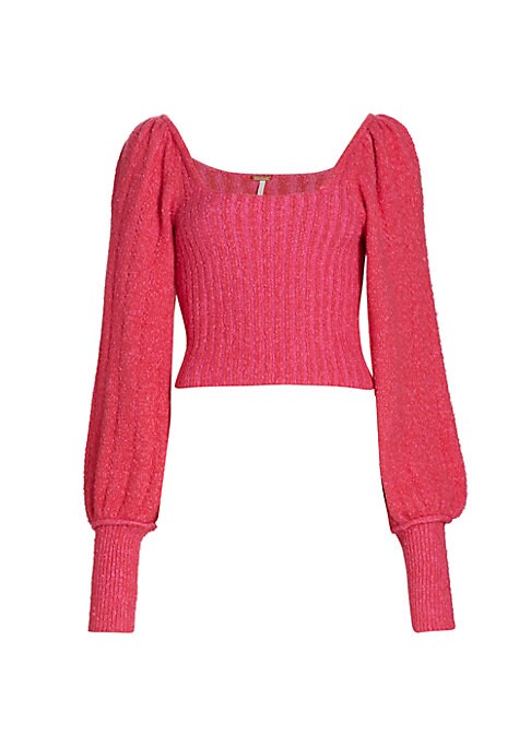 Cropped Balloon Sleeve Sweater