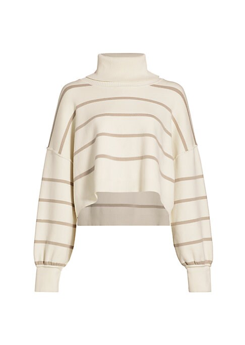 Chic Striped Turtleneck Sweater