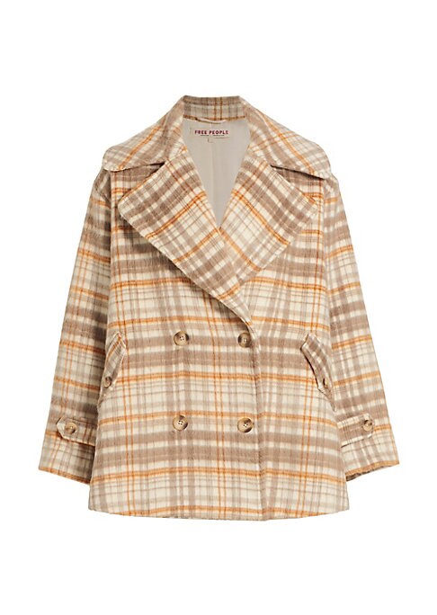 Plaid Oversized Peacoat