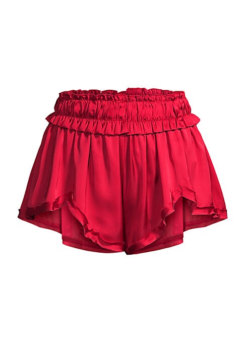 Satin Ruffle Shorts