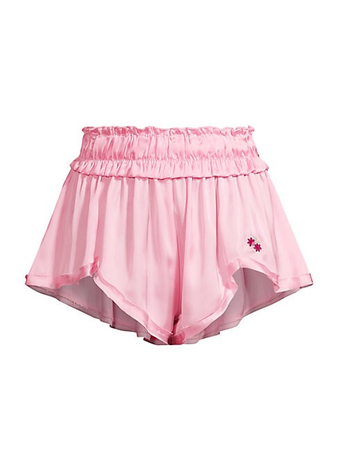 Satin Ruffle Pull-On Shorts