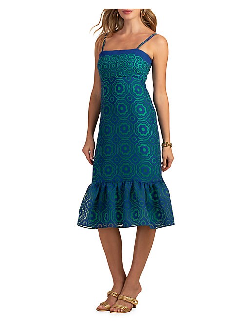Bold Print Ruffle Dress