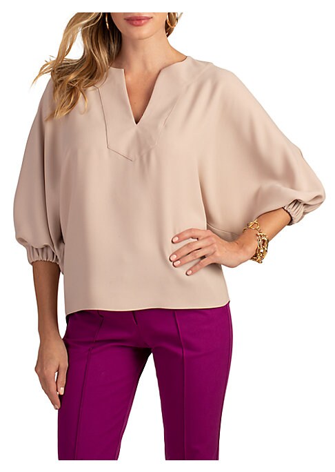 Chic Split-Neck Blouse