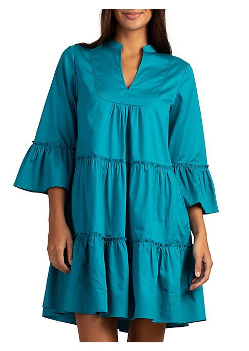 Tiered Cotton Swing Dress