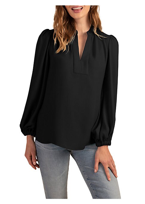 Relaxed Split-Neck Top