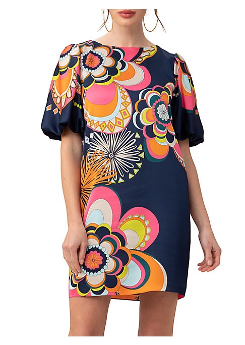 Floral Puff Mini Dress
