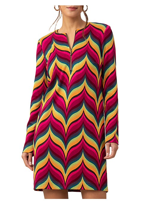Vibrant Chevron Mini Dress