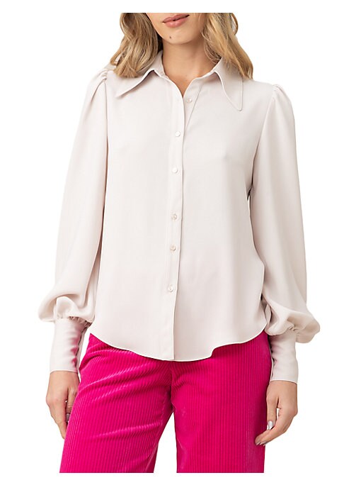 Playful Collar Puff Blouse