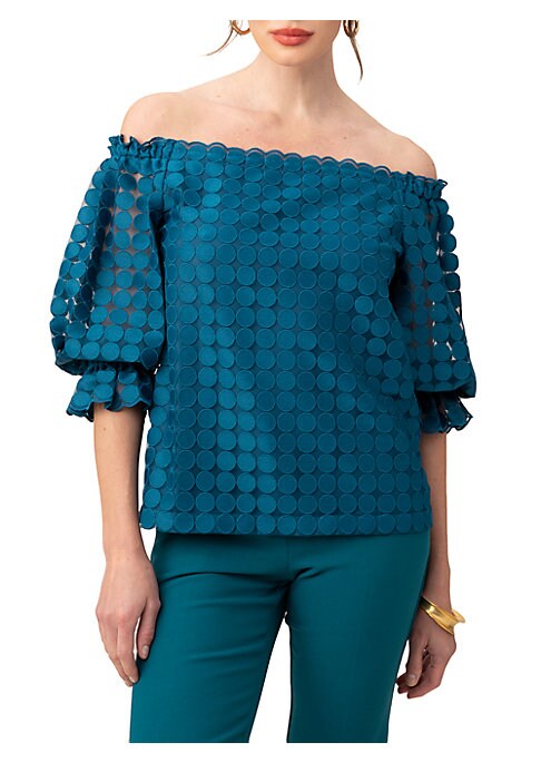 Sheer Circle Puff Top