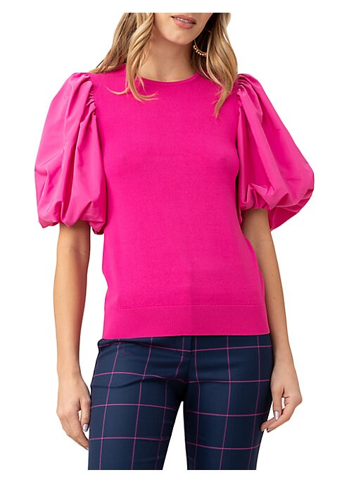 Puff Sleeve Knit Top