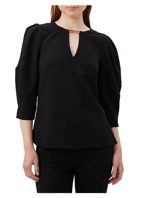 Puff Sleeve Keyhole Top