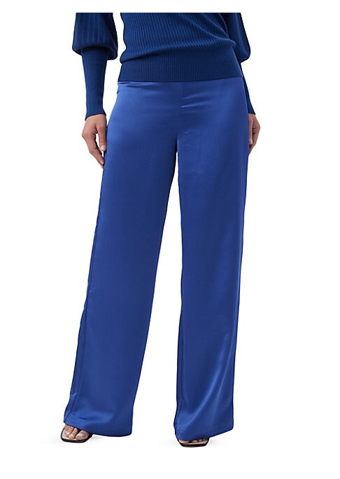 Sleek Satin Pull-On Pants