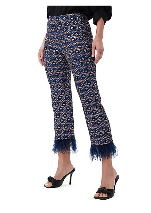 Fringed Feathered Crop Pants