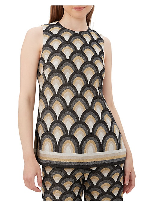 Abstract Knitted Sleeveless Top