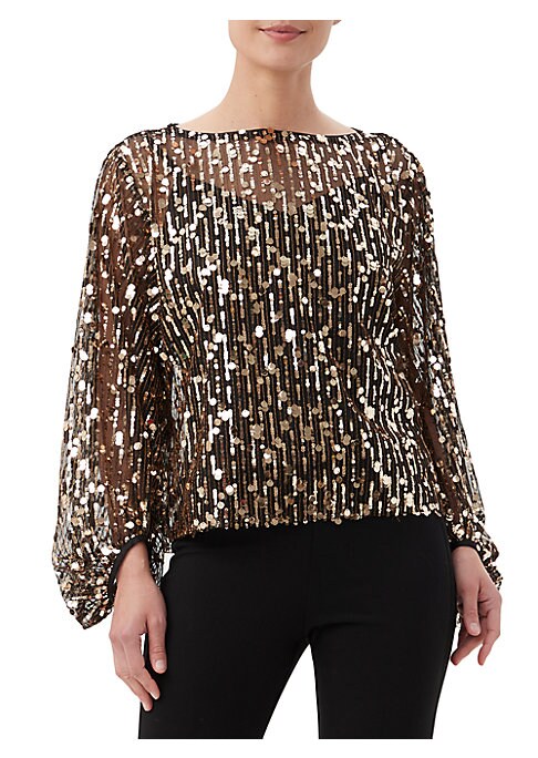 Sparkling Balloon Sleeve Top