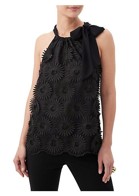 Floral Tie Neck Top