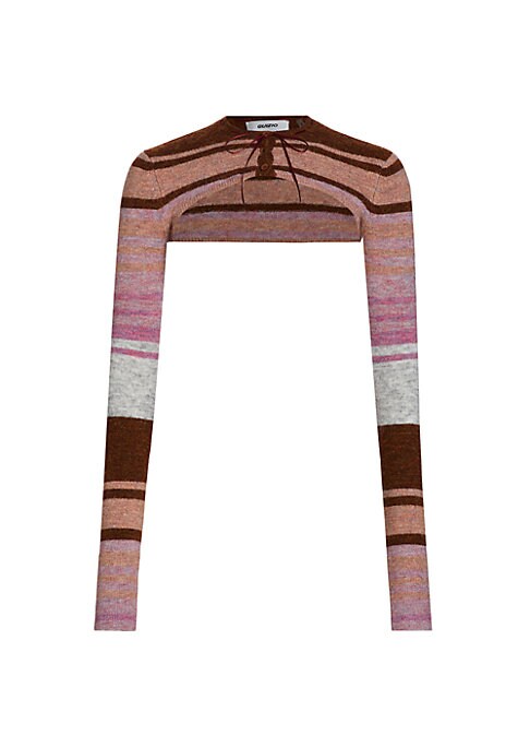 Chic Striped Micro Cardigan
