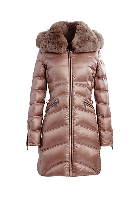 Velvet Shearling Puffer Jacket