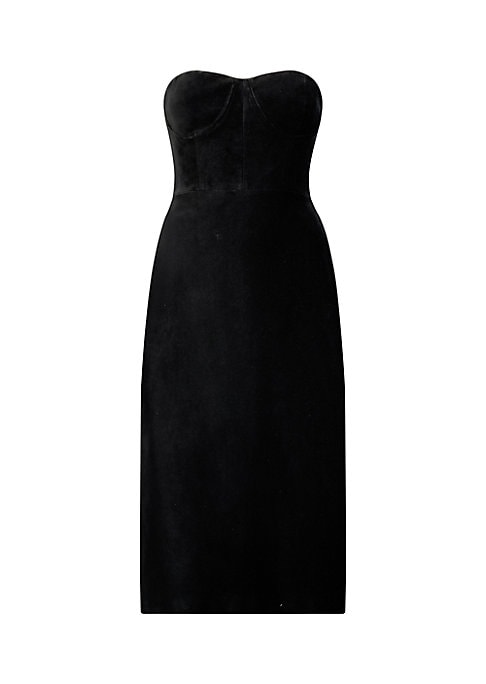 Velvet Sweetheart Midi Dress