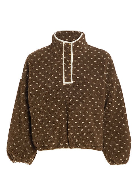 Polka Dot Sherpa Top