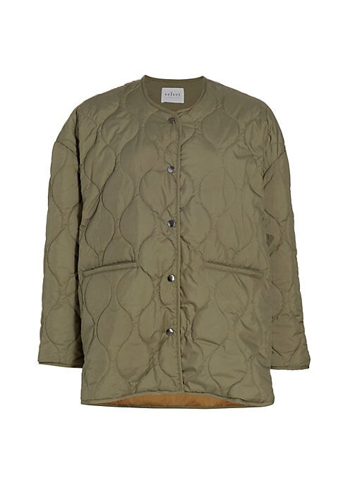 Quilted Velvet Box Jacket