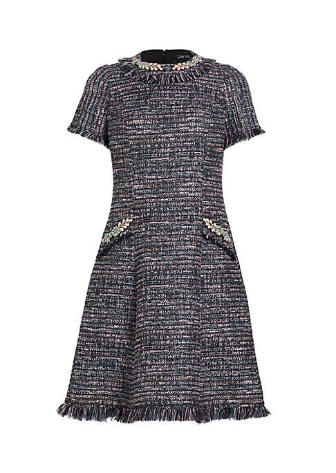 Floral Fringe Shift Dress