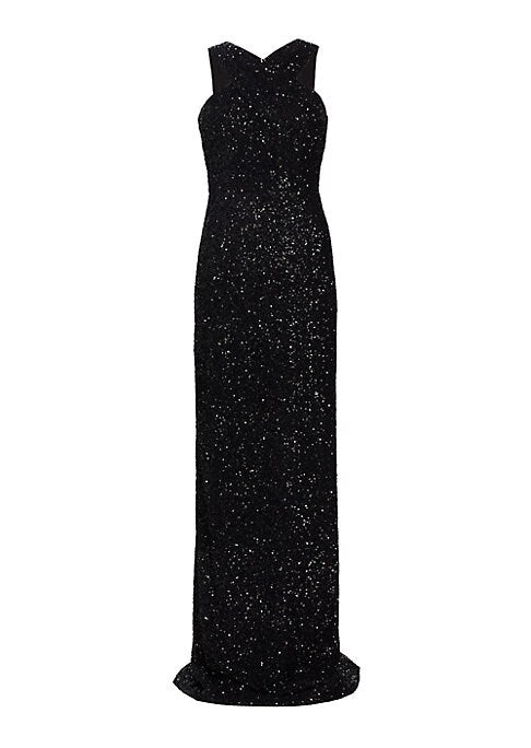 Glistening Backless Evening Gown