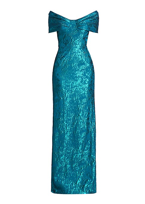 Shimmering Off-Shoulder Elegance