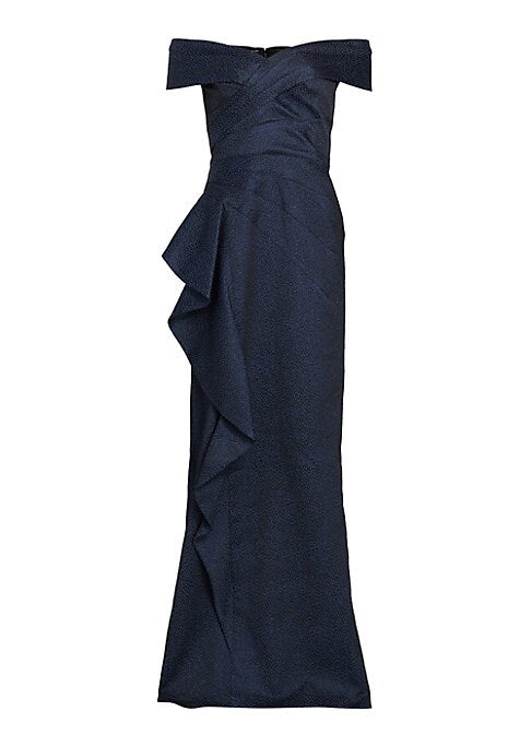 Dramatic Ruffle Evening Dress