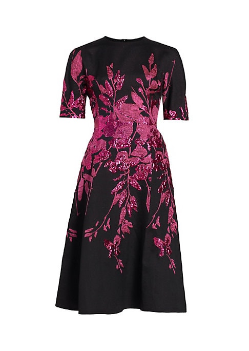 Shimmering Fit-and-Flare Dress