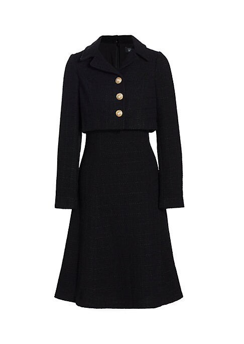 Chic Tweed A-Line Dress