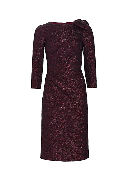Shimmering Bow Sheath Dress