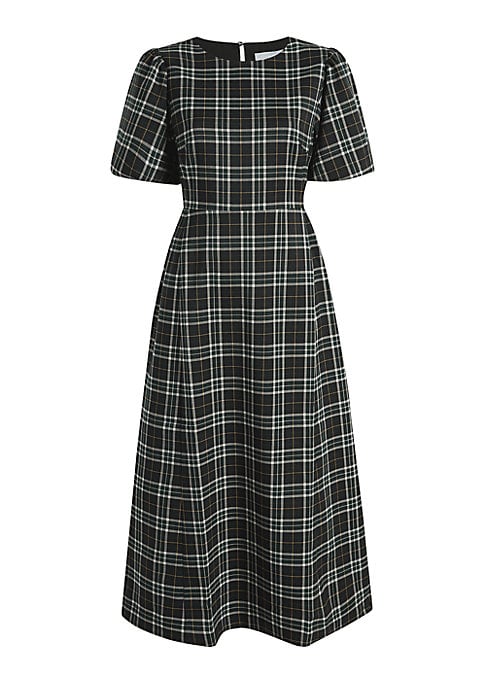 Plaid Elegance Midi Dress