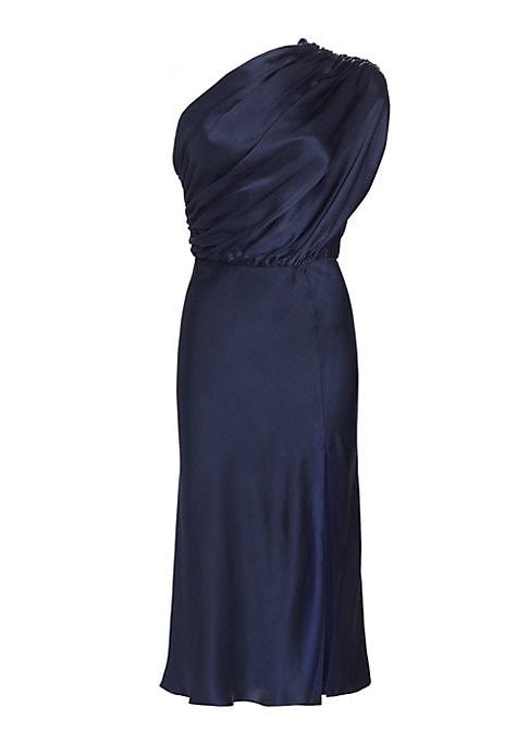 Elegant Silk Asymmetric Dress
