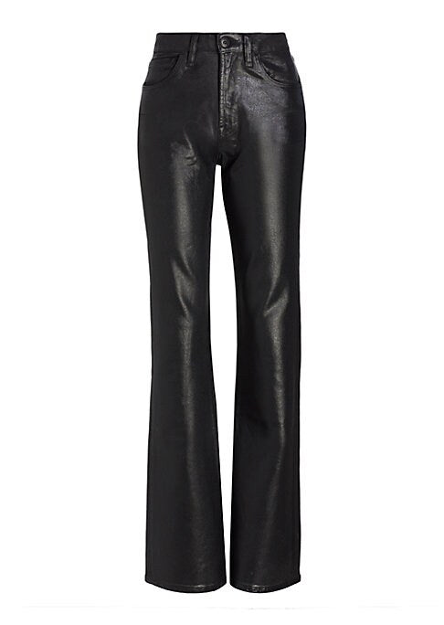 Chic Coated Denim Pants