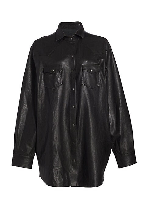 Dramatic Leather Overshirt