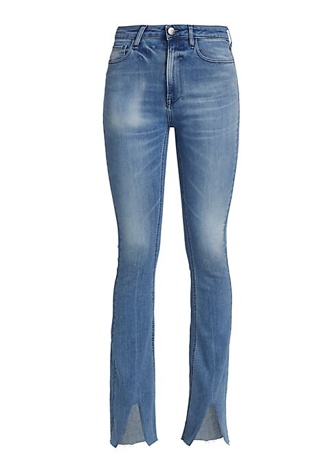 Chic High-Rise Split Jeans