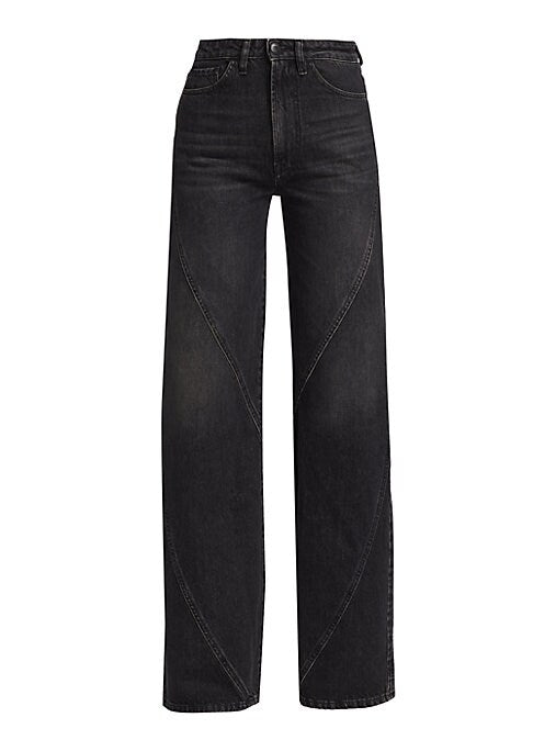 Twisted Seam Wide-Leg Jeans