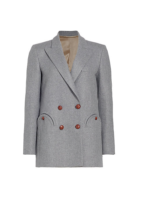 Herringbone Elegance Blazer