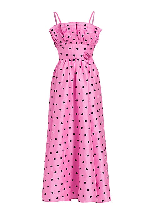 Polka-Dot Ruffle Dress