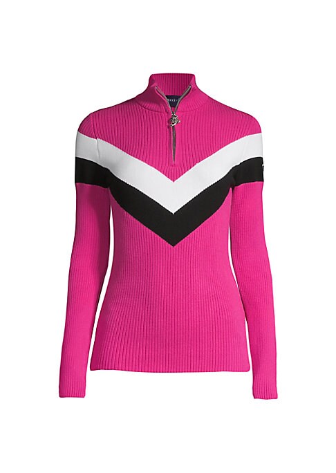 Chevron Style Zip Sweater