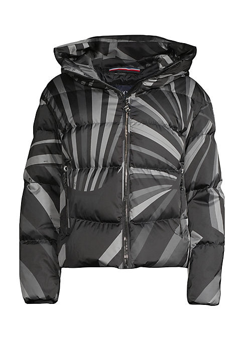 Swirl Colorblock Down Jacket