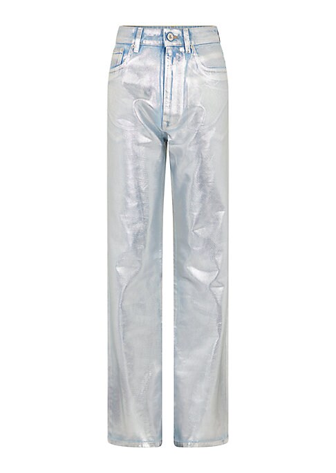 Shimmering High-Rise Jeans