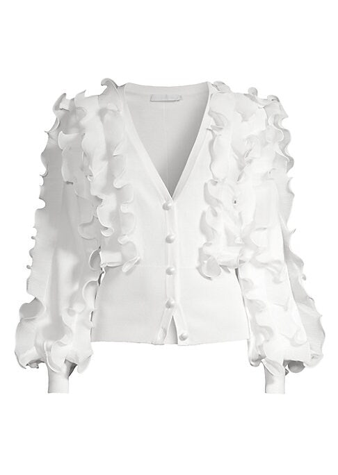 Ruffled Elegance Cardigan