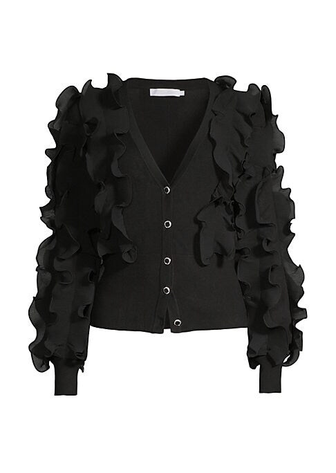 Ruffled Elegance Cardigan