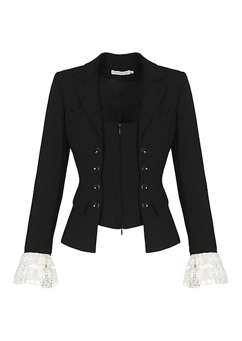 Elegant Crepe Vest Jacket