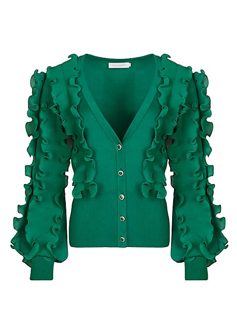 Ruffled Elegance Cardigan
