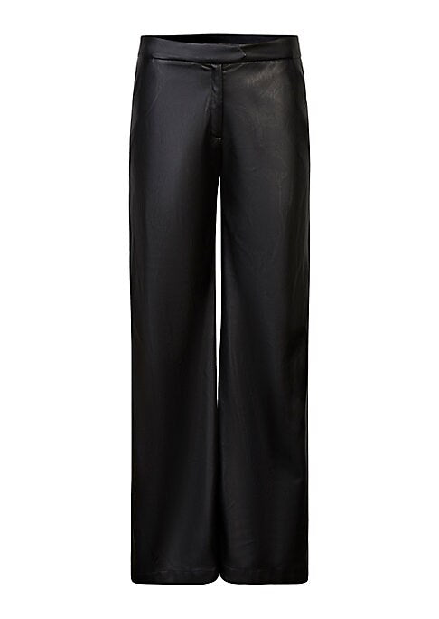 Chic Faux Leather Trousers