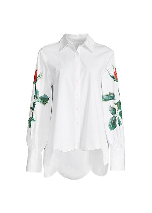 Scalloped Floral Tunic