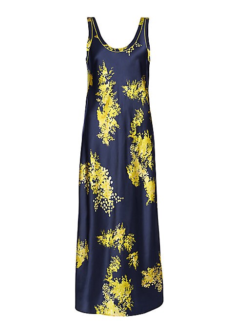 Silk Floral Midi Dress